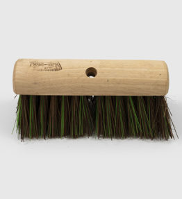 A42 - 12" Yard Broom - Sherbo / Green Poly (Head Only)